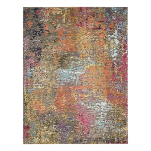 Celestial 9' x 12' Sunset/Multi-Color Fabric Modern & Contemporary Indoor Rug