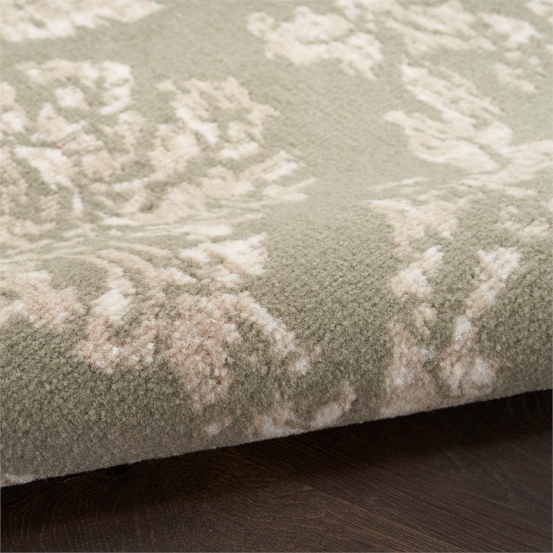 Nourison Jubilant 2' x 4' Olive Fabric Vintage Area Rug (2' x 4')