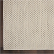 Nourison Courtyard 20' Runner' Ivory Silver Fabric Modern Area Rug