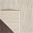 Nourison Courtyard 20' Runner' Ivory Silver Fabric Modern Area Rug