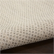 Nourison Courtyard 20' Runner' Ivory Silver Fabric Modern Area Rug