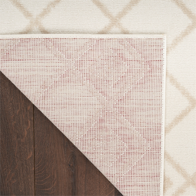 Nourison Grafix 8' Runner Ivory Beige Fabric Bohemian Area Rug (8' Runner)