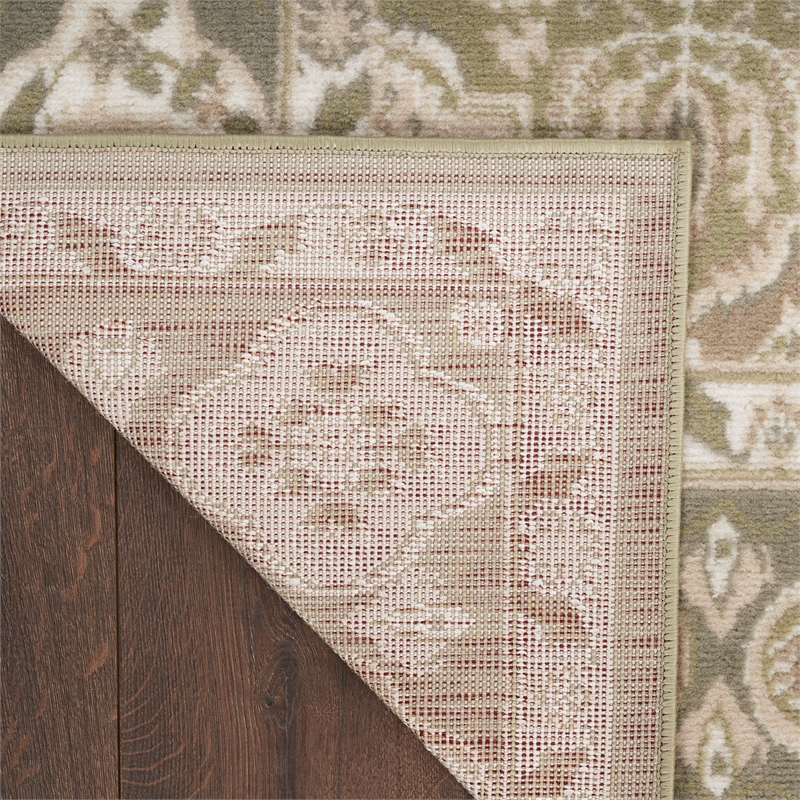 Nourison Grafix 5' x 7' Green Fabric Vintage Area Rug (5' x 7')