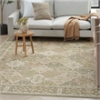 Nourison Grafix 5' x 7' Green Fabric Vintage Area Rug (5' x 7')