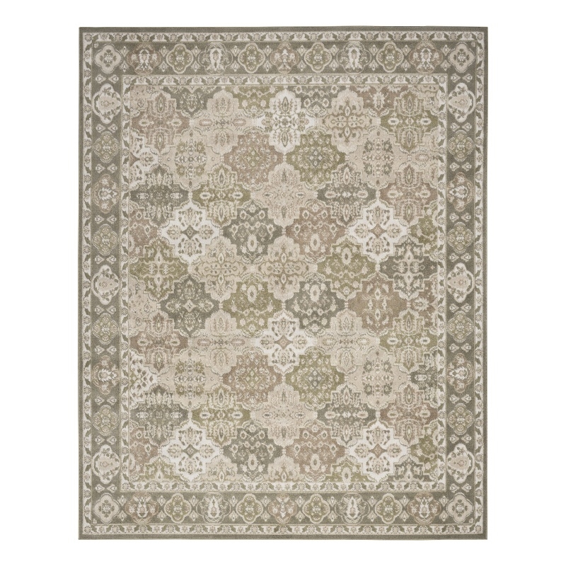 Nourison Grafix 5' x 7' Green Fabric Vintage Area Rug (5' x 7')