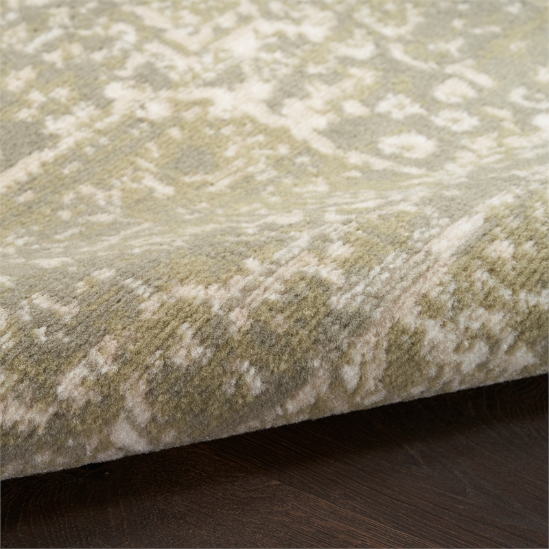 Nourison Grafix 5' x 7' Olive Fabric Vintage Area Rug (5' x 7')