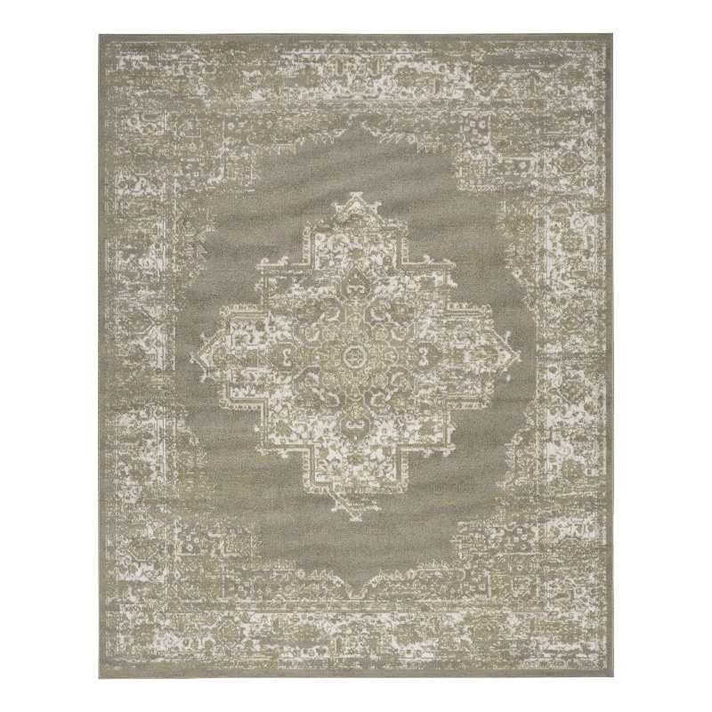 Nourison Grafix 5' x 7' Olive Fabric Vintage Area Rug (5' x 7')