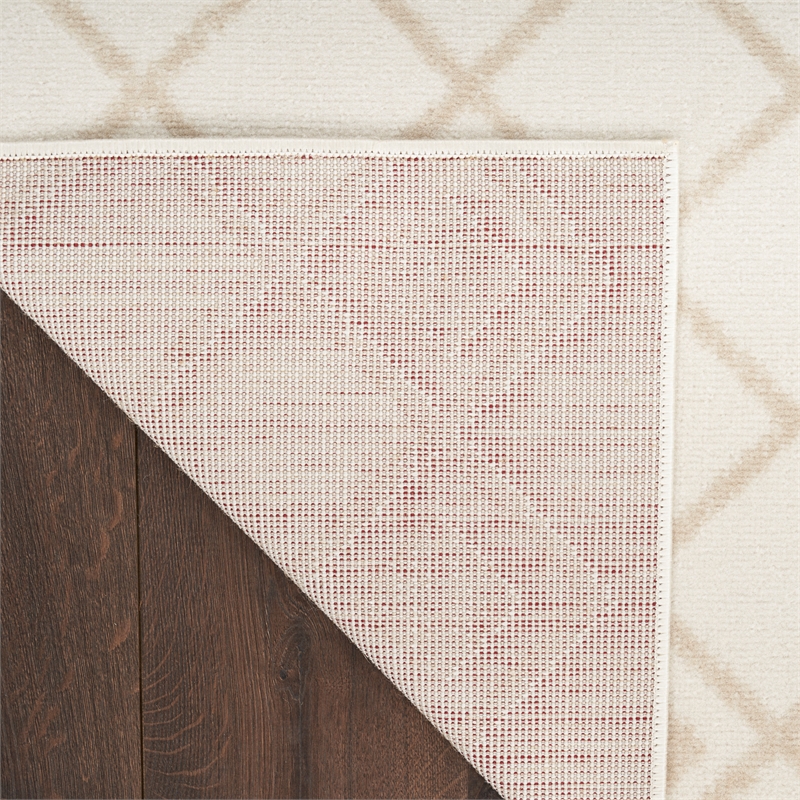 nourison grafix 8' x 10' ivory beige fabric bohemian area rug (8' x 10')
