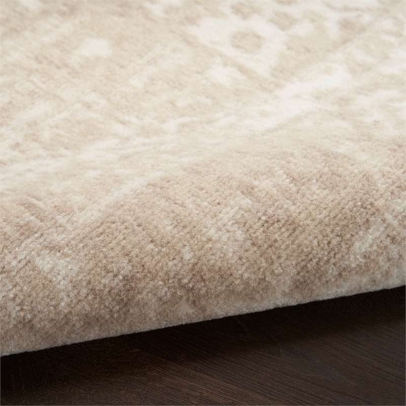 Nourison Grafix 8' x 10' Ivory Beige Fabric Vintage Area Rug (8' x 10')