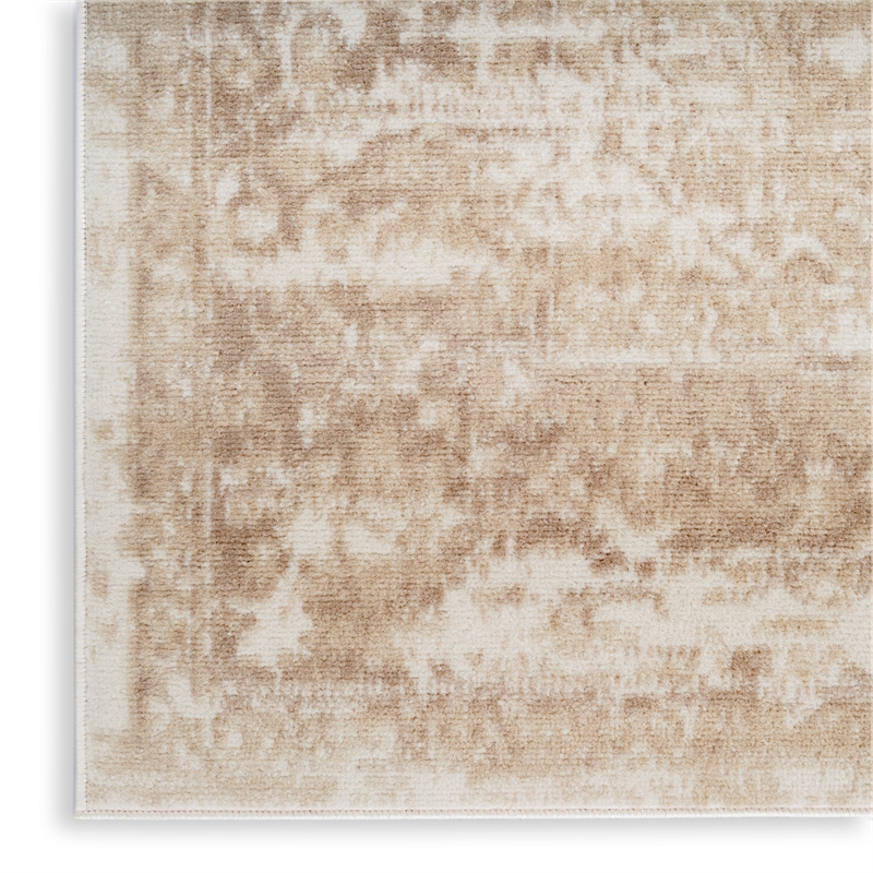 Nourison Grafix 8' x 10' Ivory Beige Fabric Vintage Area Rug (8' x 10')