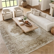 Nourison Grafix 8' x 10' Ivory Beige Fabric Vintage Area Rug (8' x 10')