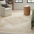 Nourison Grafix 8' x 10' Ivory Beige Fabric Vintage Area Rug (8' x 10')