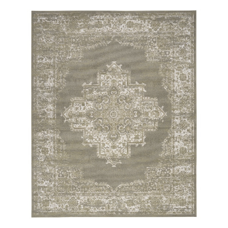 Nourison Grafix 8' x 10' Olive Fabric Vintage Area Rug (8' x 10')