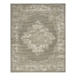 Nourison Grafix 8' x 10' Olive Fabric Vintage Area Rug (8' x 10')