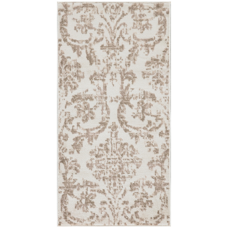 nourison jubilant 2' x 4' ivory beige fabric vintage area rug (2' x 4')