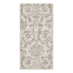 nourison jubilant 2' x 4' ivory beige fabric vintage area rug (2' x 4')