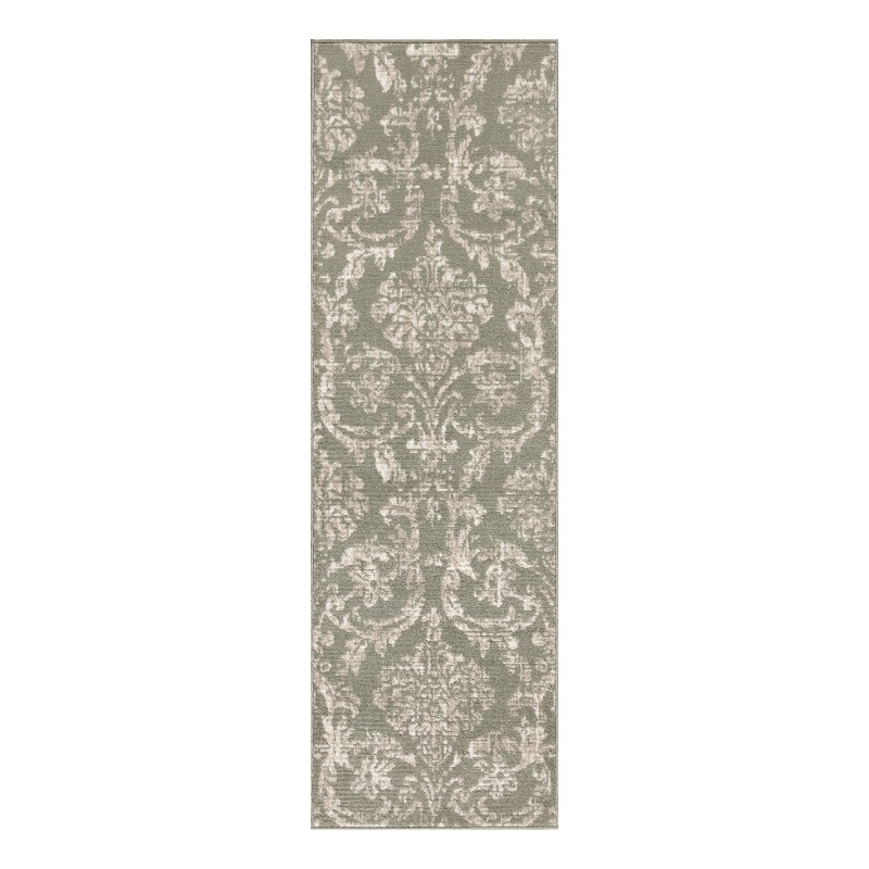 Nourison Jubilant 7' Runner Olive Fabric Vintage Area Rug (7' Runner)
