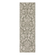 Nourison Jubilant 7' Runner Olive Fabric Vintage Area Rug (7' Runner)