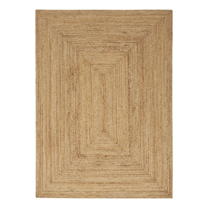 Nourison Natural Jute 48x72&quot Indoor Contemporary Fabric Rug in Natural