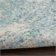 Nourison Astra Machine Washable 9' x 12' Polyester Indoor Rug in Blue Ivory