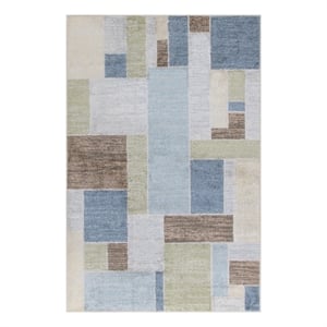 Nourison Home Astra Machine Washable 2' x 4' Blue Green Multicolor   Area Rug