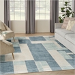 Nourison Home Astra Machine Washable 8' x 10' Blue Ivory   Area Rug