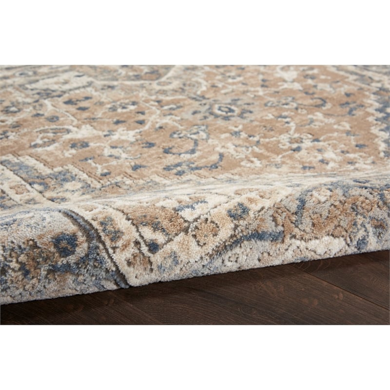 Nourison Concerto 10' x Square Beige Gray Fabric Farmhouse Area Rug (10' Square)