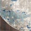 Nourison Concerto 3' x 5' Oval Ivory Gray Blue Fabric Modern Area Rug (5' Oval)