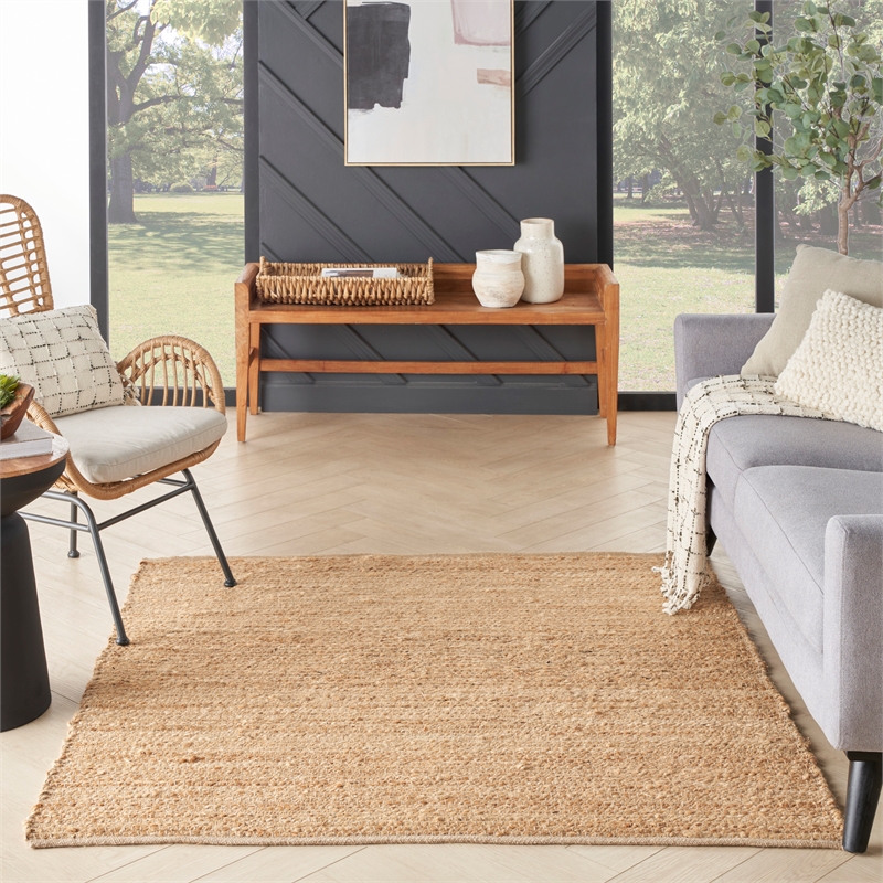Nourison Home Natural Jute 5' x Square Natural   Area Rug