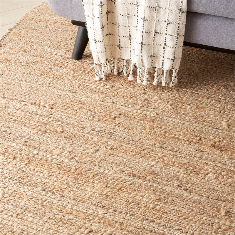 Nourison Home Natural Jute 8' x Square Natural Fabric Area Rug