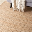 Nourison Home Natural Jute 8' x Square Natural Fabric Area Rug