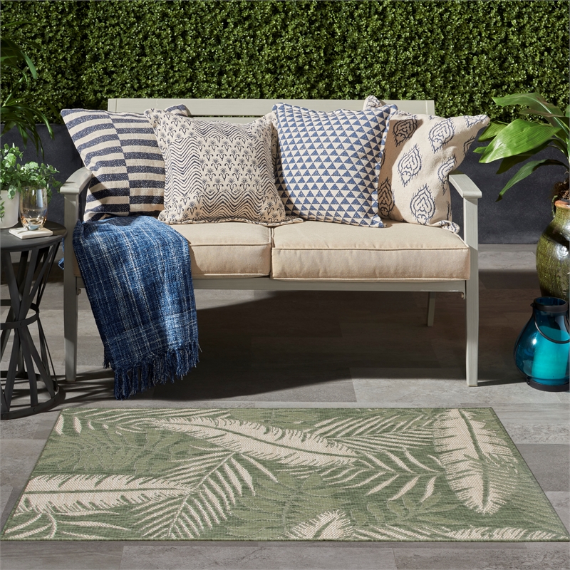 Nourison Home Garden Oasis 3' x 5' Green Ivory   Area Rug