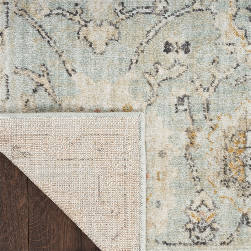 Nourison Home Oushak Home 8' Runner Mint   Area Rug