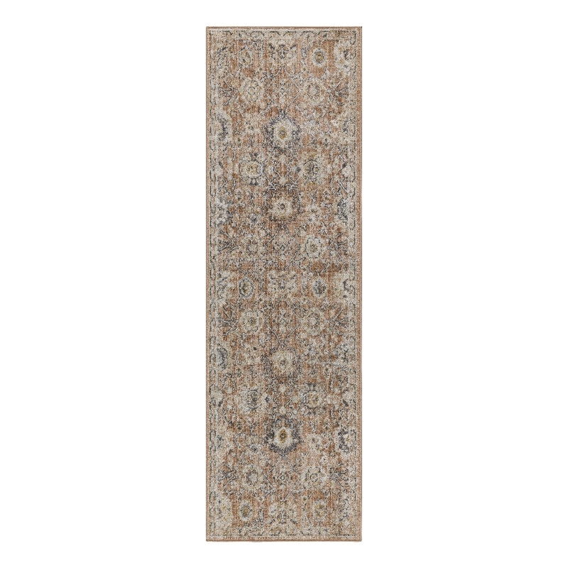 Nourison Home Oushak Home 8' Runner Rust   Area Rug
