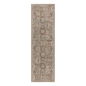 Nourison Home Oushak Home 8' Runner Rust   Area Rug