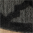 Nourison Easy Care 4' x Round Charcoal Black Fabric Modern Area Rug (4' Round)