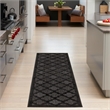 Nourison Easy Care 6' Runner Charcoal Black Fabric Modern Area Rug (6' Runner)