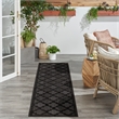 Nourison Easy Care 6' Runner Charcoal Black Fabric Modern Area Rug (6' Runner)