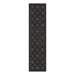Nourison Easy Care 6' Runner Charcoal Black Fabric Modern Area Rug (6' Runner)