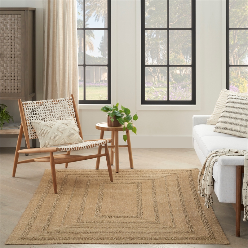 Nourison Home Natural Seagrass 4' x 6' Natural   Area Rug