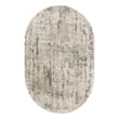 Nourison Concerto 5' x 8' Oval Beige Gray Fabric Modern Area Rug (8' Oval)