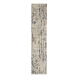 Nourison Concerto 16' Runner Beige Gray Fabric Modern Area Rug (16' Runner)