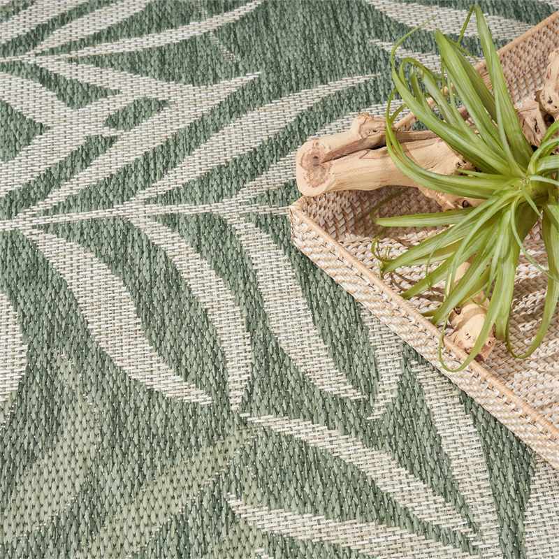 Nourison Home Garden Oasis 9' x 12' Green Ivory   Area Rug