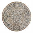Nourison Concerto 10' x Round Beige Gray Fabric Farmhouse Area Rug (10' Round)