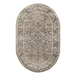 Nourison Concerto 6' x 9' Oval Beige Gray Fabric Farmhouse Area Rug (9' Oval)