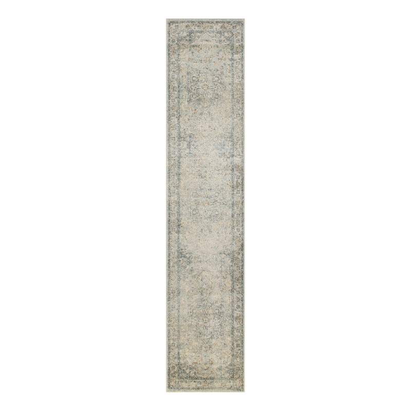 Nourison Home Astra Machine Washable 8' Runner Light Blue   Area Rug