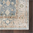 Nourison Home Astra Machine Washable 7' x 9' Silver Blue Fabric Area Rug