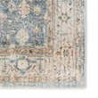 Nourison Home Astra Machine Washable 7' x 9' Silver Blue Fabric Area Rug