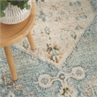 Nourison Home Astra Machine Washable 7' x 9' Silver Blue Fabric Area Rug