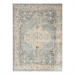 Nourison Home Astra Machine Washable 7' x 9' Silver Blue Fabric Area Rug